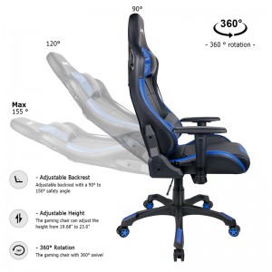 ERGODESIGN PU Leather Gaming Chair With Armrest And High Back