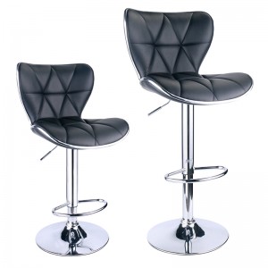ERGODESIGN Adjustable Bar Stools Set of 2 With Shell Back & Seat Design In Different Colors